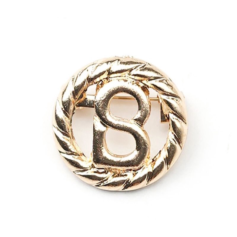 Bros B/bross signature branded import premium/brooch button/Bros hijab Athar shop scarve/Bros dada-Bulat ulir gold