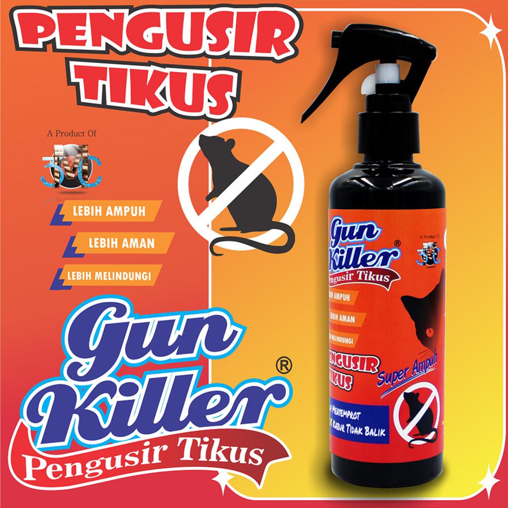 GUN KILLER PENGUSIR TIKUS 250 ML PESTISIDA