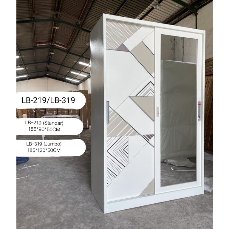 LEMARI PAKAIAN BESI SLIDING