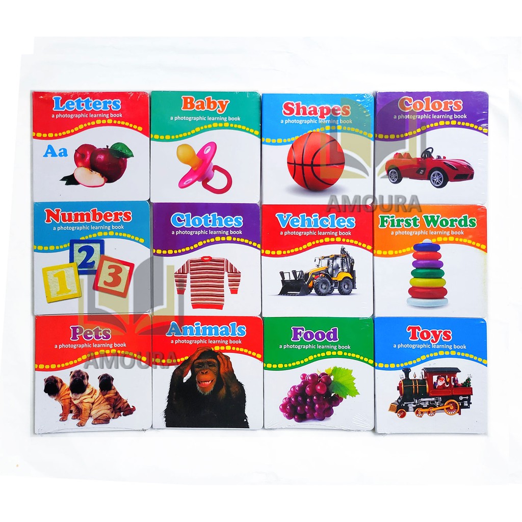 Boardbook Buku Bayi Balita dan Anak Board Book Mini Satuan Mainan Edukasi untuk Anak Bahasa Inggris