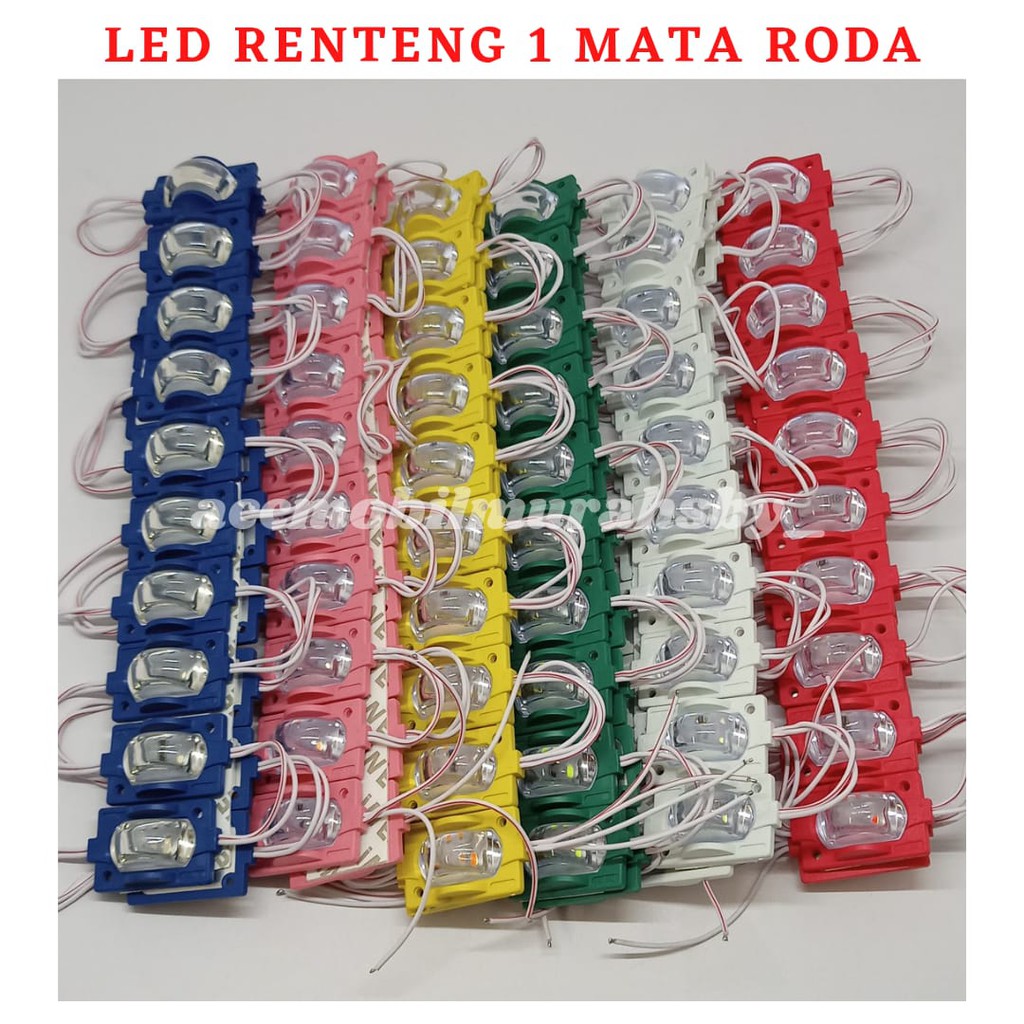 Lampu Led Cembung Kaca Variasi Kolong 1 Mata Terang Truk Bus 12V/24V Harga 5 pcs