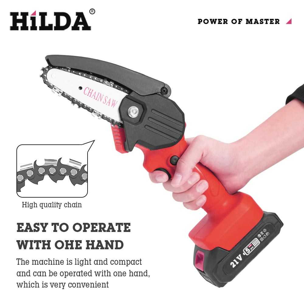 Hilda Gergaji Mesin Cordless Chainsaw 500W - HD20V