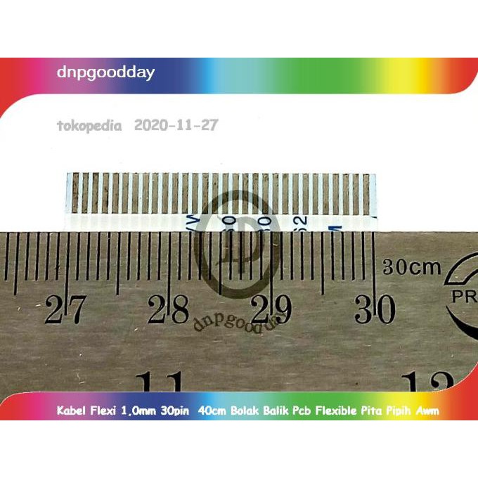 

Kabel Flexi 1,0Mm 30Pin 40Cm Bolak Balik Pcb Flexible Pita Pipih Awm Dnpgood11 Murah