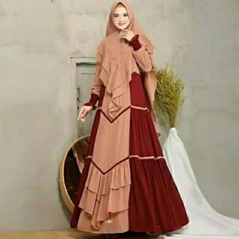 GAMIS SYARI SHAFA MAROON
