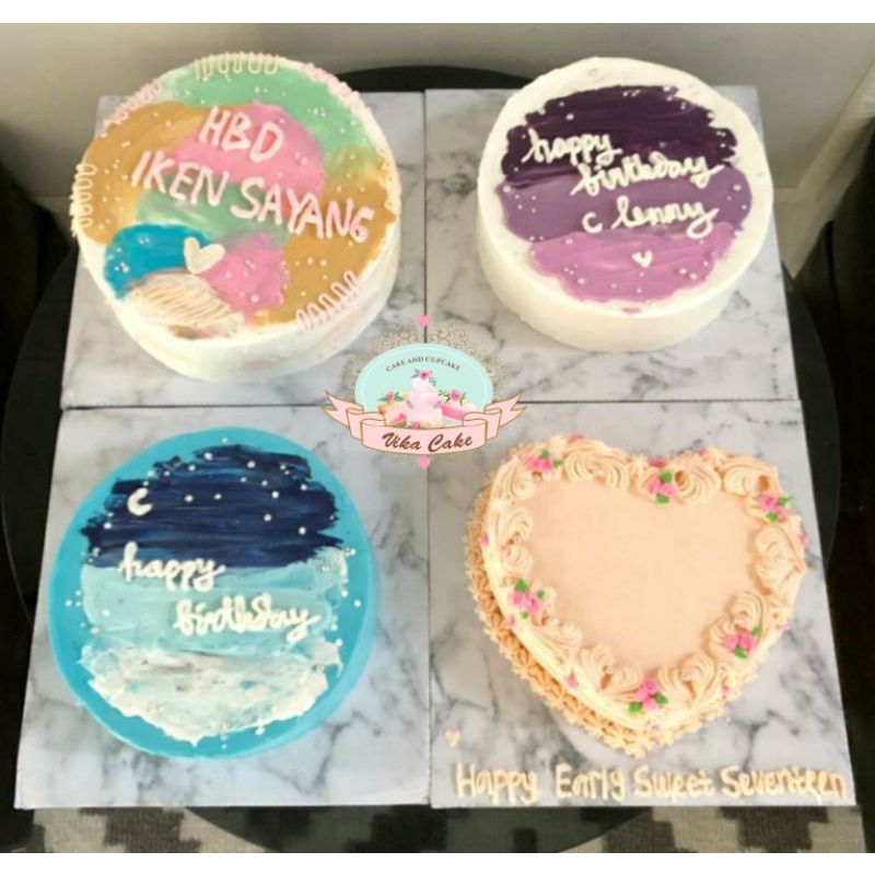 

korean Cake uk 16 & 18 free tulisan, Warna, Dan design / TANPA PO