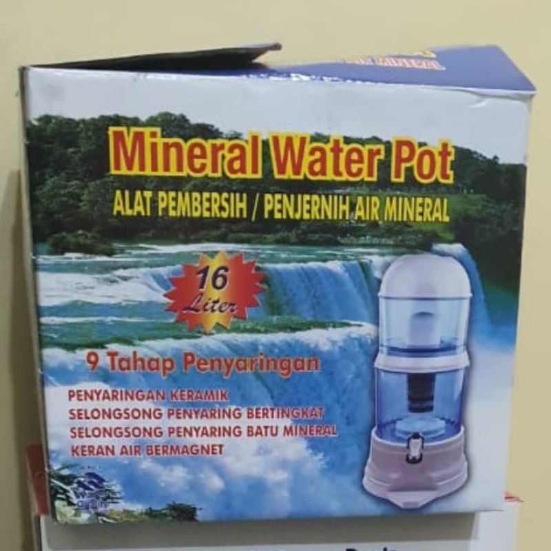 MINERAL WATER POT 16 Liter PURIFIER ALAT PENYARING AIR Penjernih Air Mineral Bio Energi