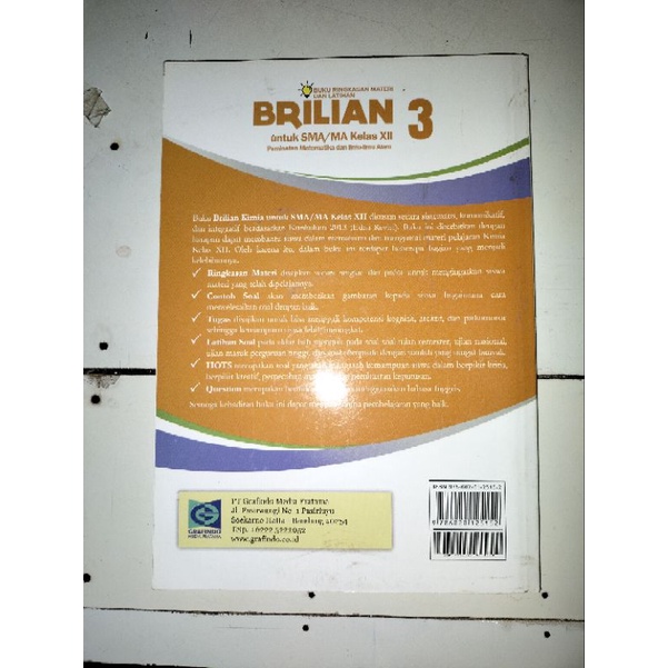 

Brilian Kimia Kelas 12 3 XII SMA Grafindo
