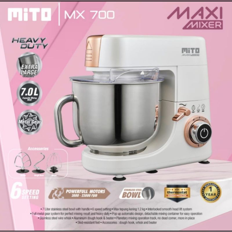 Mixer Mito Standing MX700 kapasitas 7L Standmixer Mito Maxi MX 700 garansi resmi