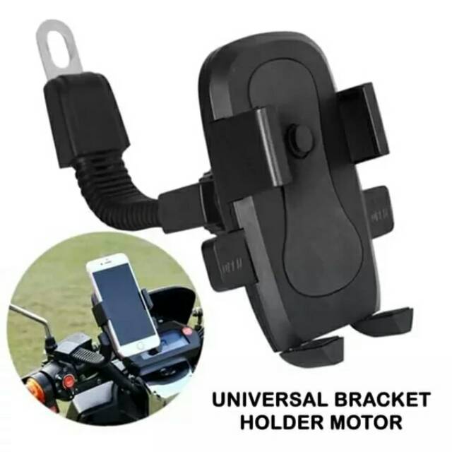 Bracket Holder HP GPS Tombol di Spion Motor Beat Mio Vario Spacy Scoopy NMAX Supra Vega Jupiter Revo