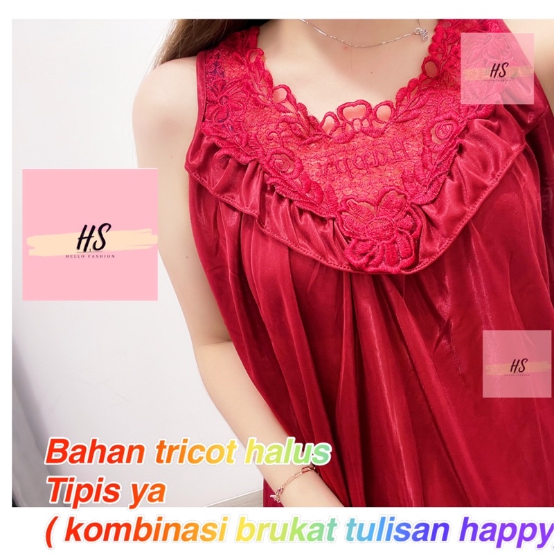 DASTER HAPPY TRICOT/DASTER WANITA/BAJU TIDUR