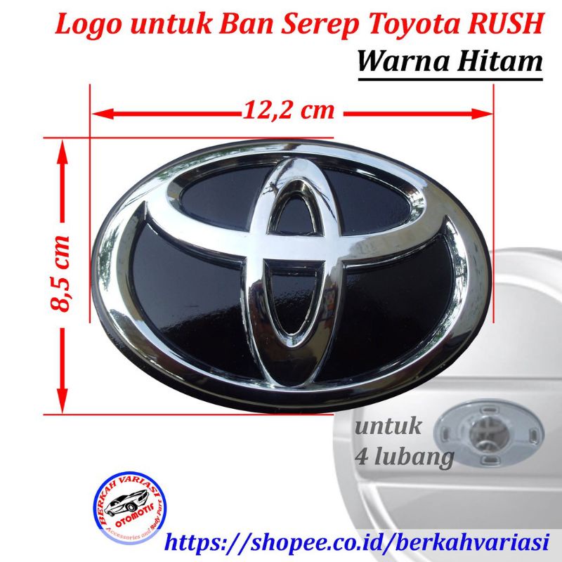 Emblem logo tutup ban serep Toyota rush
