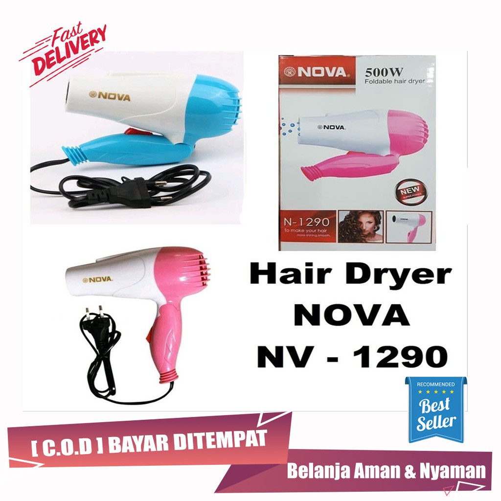 Alat Pengering Rambut Hair Dryer mini Nova - Hedrayer Rambut Mini Portable