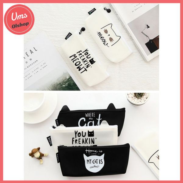 

TP0027 Tempat Pensil Black and White Cat / Tempat Kosmetik - TP Freakin