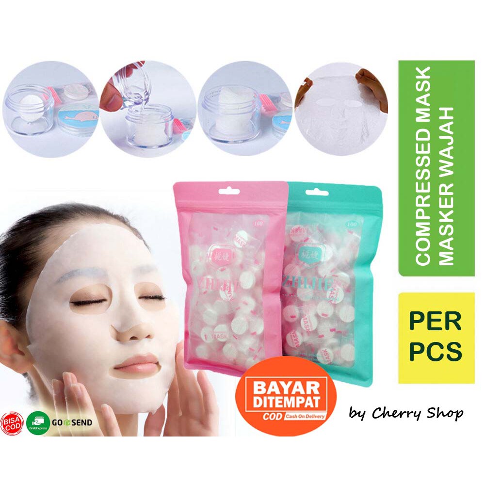 Compressed Paper Mask Sheet / Tablet Mask / Masker Kertas / Masker topeng By Cherry Shop