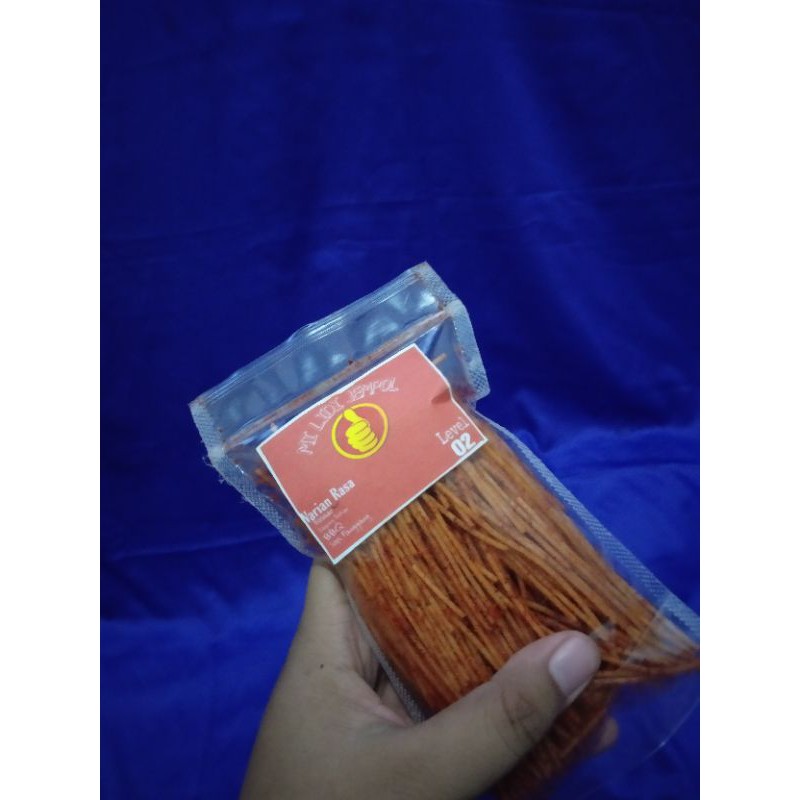 

Mi Lidi Jempol 100g Camilan Pedas,Gurih,Dan Murah