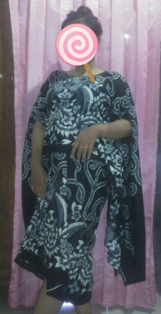 Batik Couple 2543 Blus Batwing Rok Lilit Kemeja Pria Wanita Modern Premium Sarimbit Katun