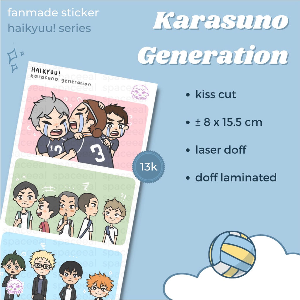 

Haikyuu! Sticker Sheet Karasuno Generation - spaceeal