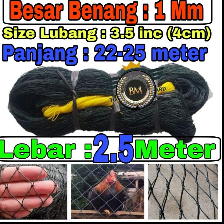 

(E2T8) ☆ Jaring Ayam (PANJANG 20-25M X LEBAR 2.5 METER)Jaring Pagar Ayam Jaring Pembatas Nylon //Pasti@murah