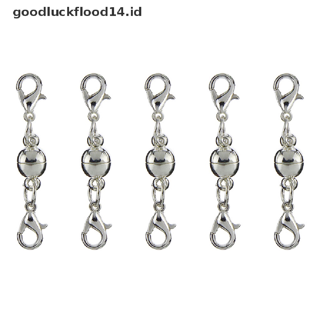 [OOID] 20Pcs Silver Gold Magnetic Clasp Hook for DIY Bracelet Necklace Jewelry Making ID