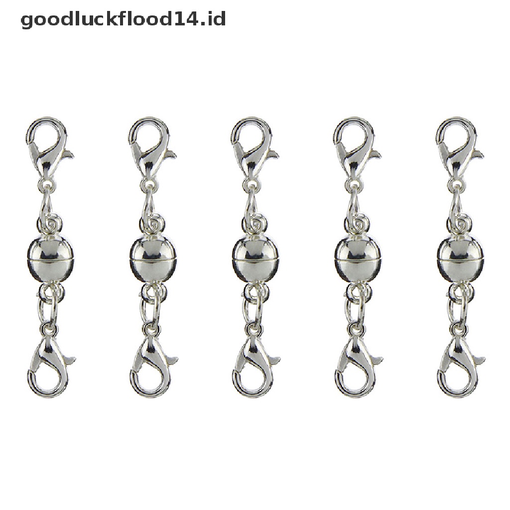 [OOID] 20Pcs Silver Gold Magnetic Clasp Hook for DIY Bracelet Necklace Jewelry Making ID