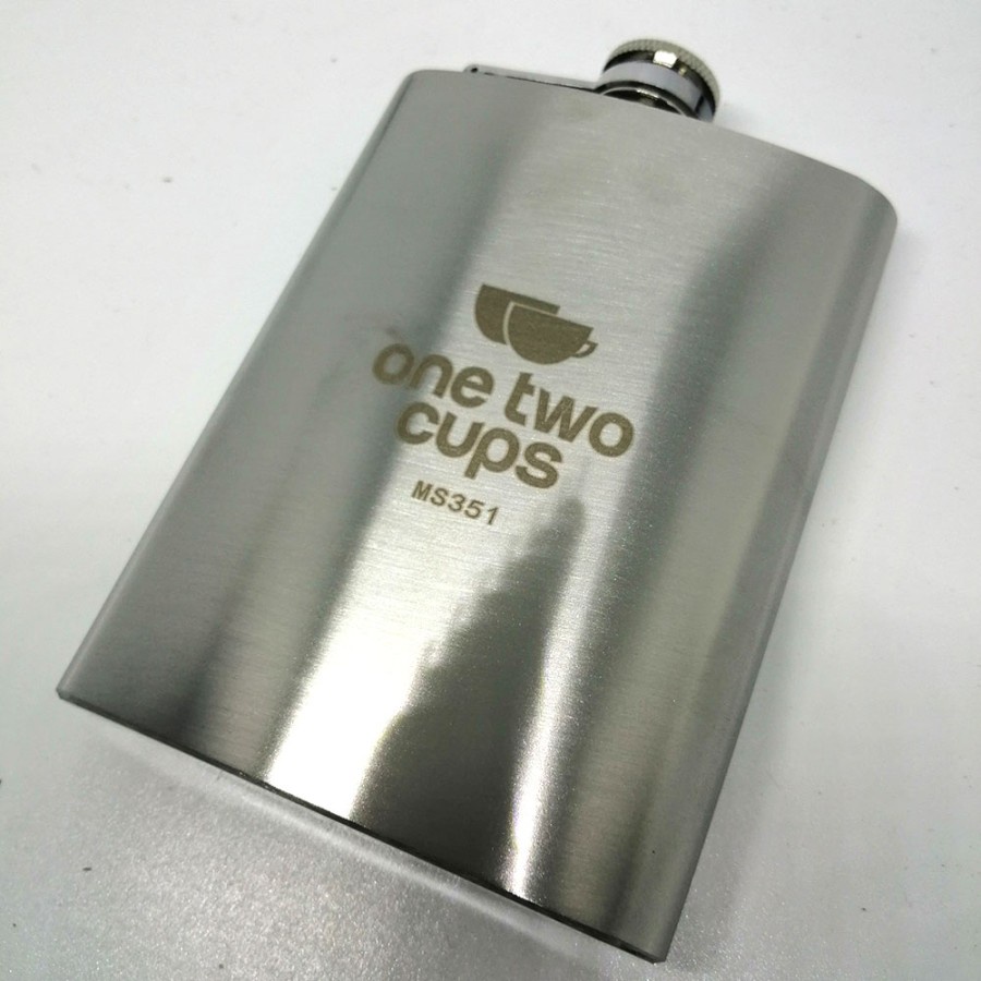 One Two Cups Botol Minum Wine Bentuk Kotak 8oz - Silver