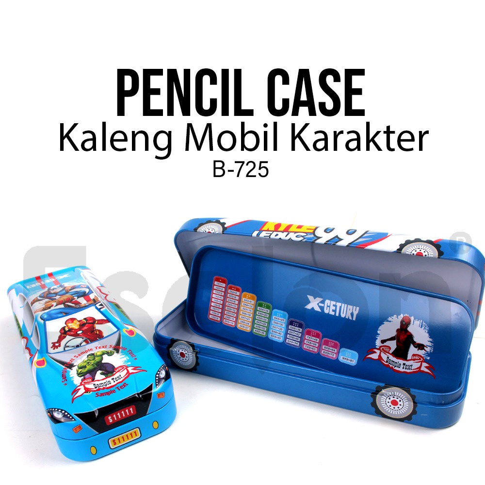 NEW! Kotak pensil kaleng Mobil karakter 715 / tempat pensil kaleng-1