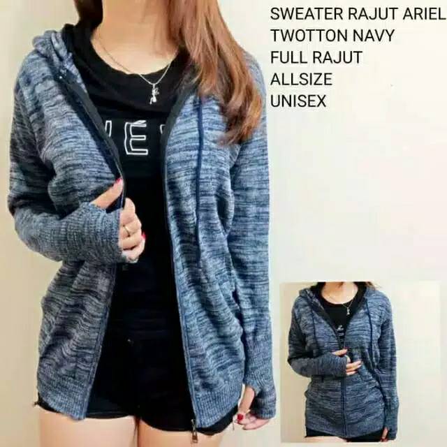 jaket sweater rajut twis_sweater rajut wanita