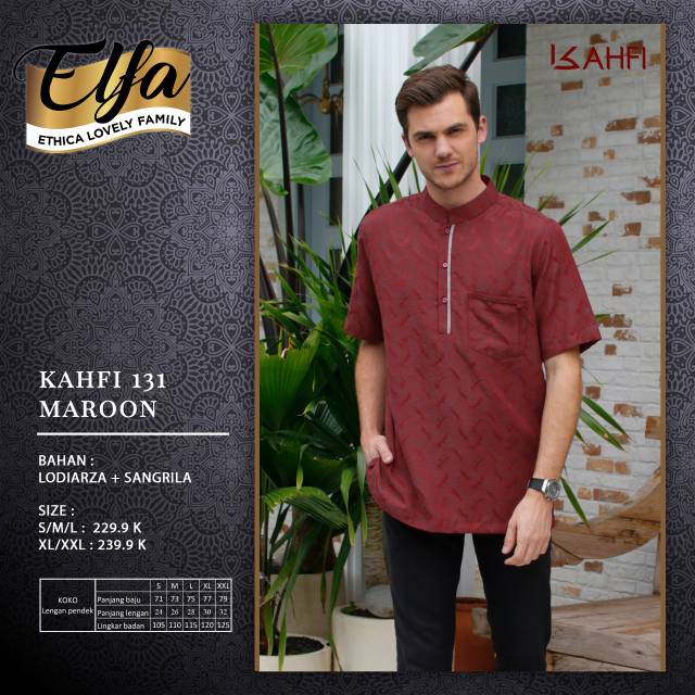 ( Sarimbit Ethica Elfa 163 Maroon ) Baju Muslim Kagumi 169 Kahfi 131 Kagumi kids 36 Kahfi kids 58