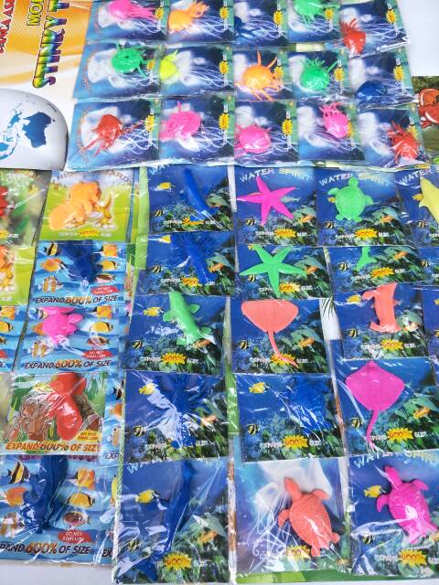 Mainan Waterbeads Binatang Rendam Bisa Membesar 600% Growing Animal Orbizz Orbeez Mainan Unik Iseng Lucu Murah