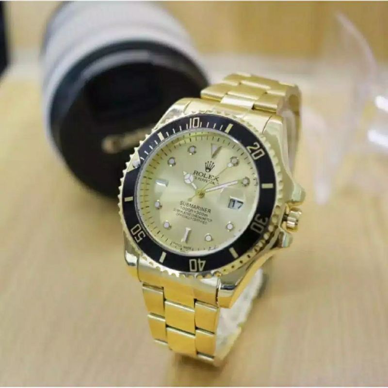 "TERLARIS "Jam Tangan Rolex Submarine Pria✓✓  || skeleton chain || Rantai TALI WARNA KUNING