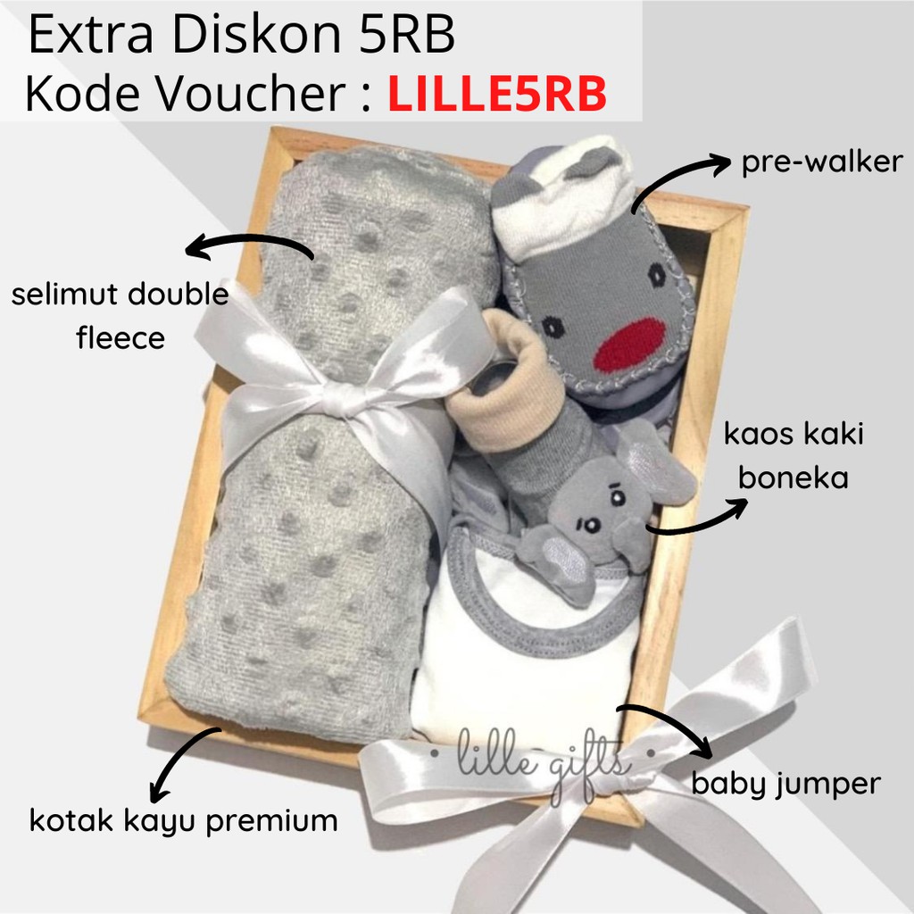 Lille Gifts Comfy Grey Hampers  Bayi  Newborn Kado Bayi  