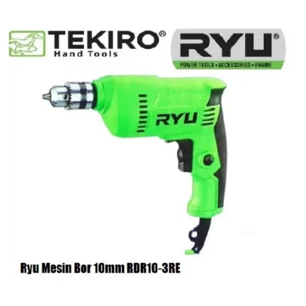 Mesin Bor Listrik 10 Mm TEKIRO RYU Mesin Bor Tangan Listrik RYU Bor RDR10-3 RE