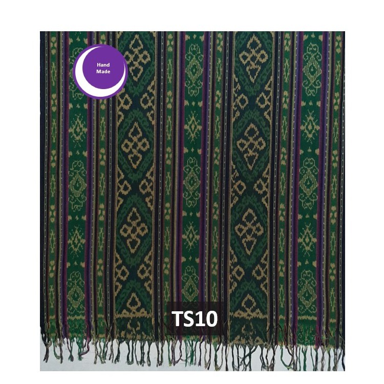 Kain Tenun Blanket Motif Toraja Hijau