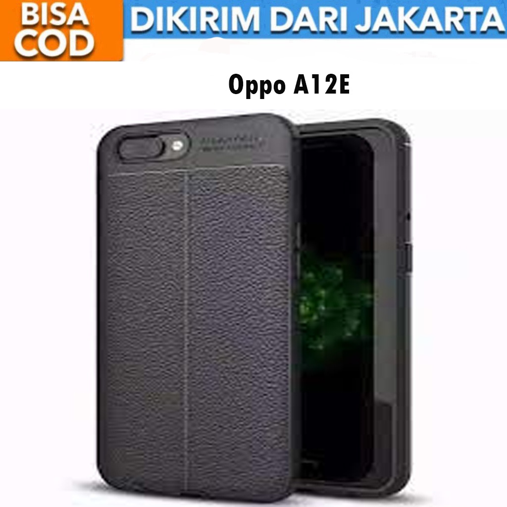 Case Auto Focus Oppo A12E Leather Experience SoftCase Slim Ultimate / Casing Kulit