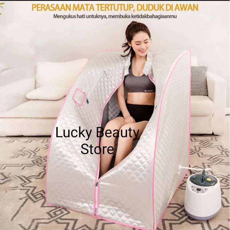 FREE KURSI portable steam sauna room alat pelangsing mandi uap spa detox tubuh