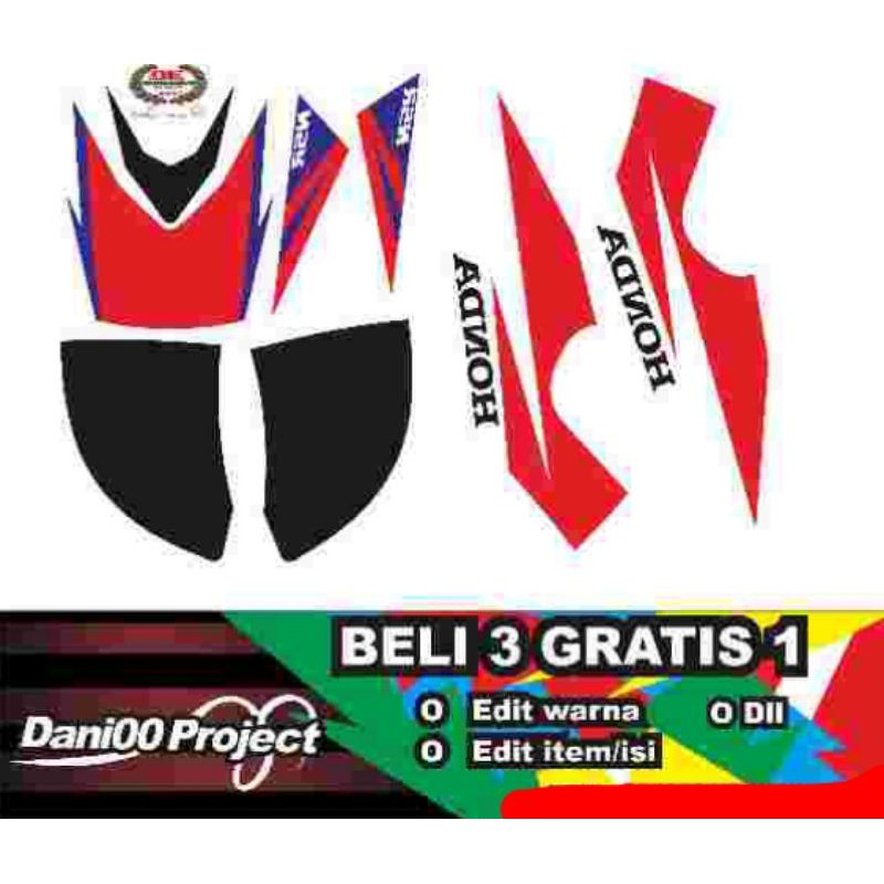 water decal helm arai motif NSR(BUKAN STIKER)