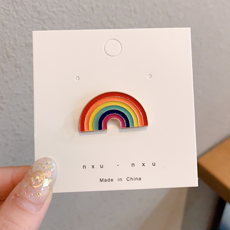 Pin Bros Lencana Kecil Bahan Logam Gaya Korea Untuk Aksesoris Perhiasan Pasangan