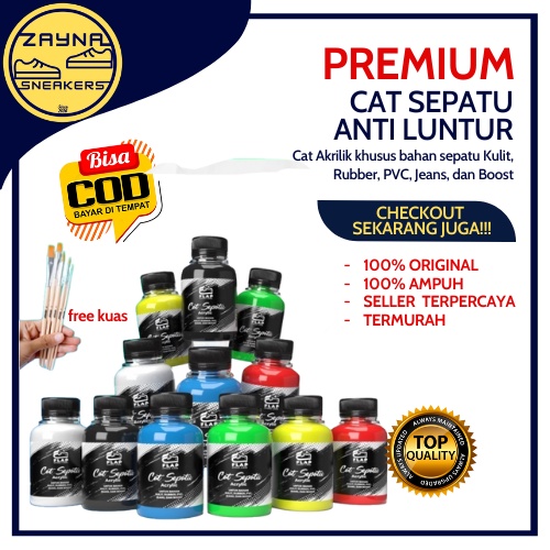Cat Sepatu Kulit Sintetis Pemutih Semir / Pembersih Repaint Finisher Cat Cet Untuk Spatu Sepatu Kuli