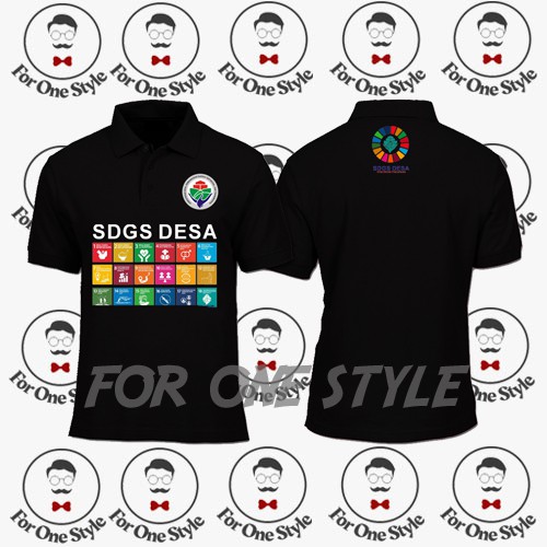 POLOSHIRT KEMENTERIAN DESA 05 - Kaos Polo SDGs Desa FREE NAMA DESA - Kaos Kerah SDGs KEMENDESA