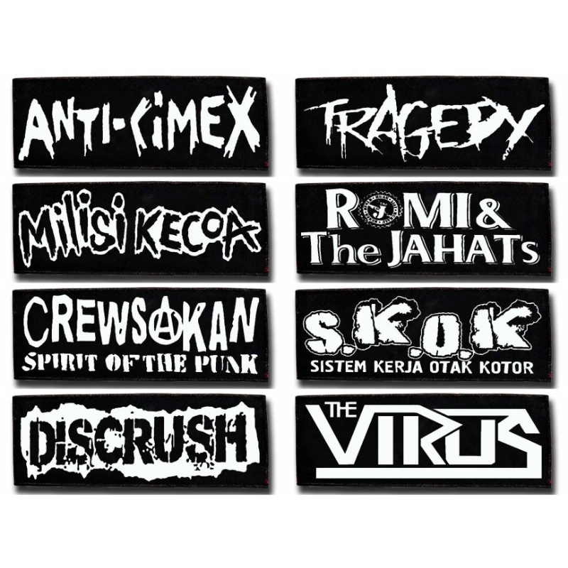 cod emblem path bahan tebal, grosir dan ecer emblem punk,emblem undergrond,emblem jaket,emblem musik