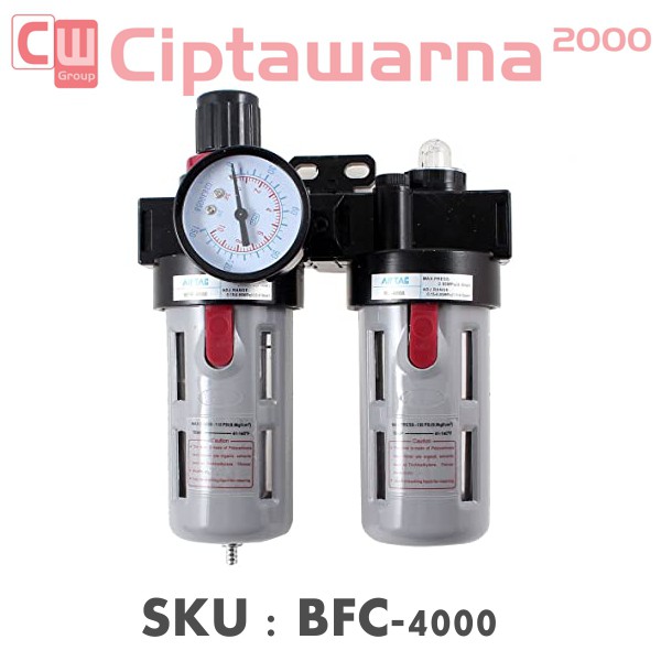 Jual Air Filter Regulator Dan Lubricator Dua Tabung BFC 4000 1 2 