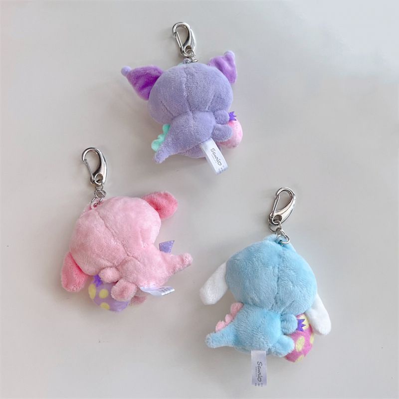 Gantungan Kunci Boneka Sanrio Cinnamoroll Melody Kuromi Plush Keychain Cartoon Cute Doll Pendant Gift