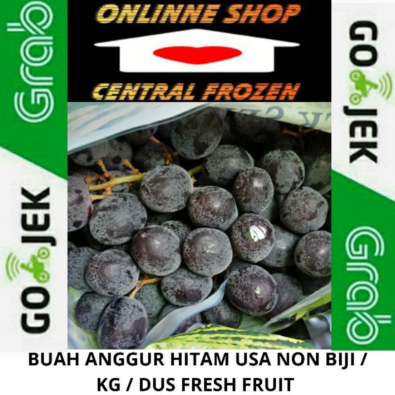 

BUAH ANGGUR HITAM USA NON BIJI PER KG DAN DUS FRESH FRUIT