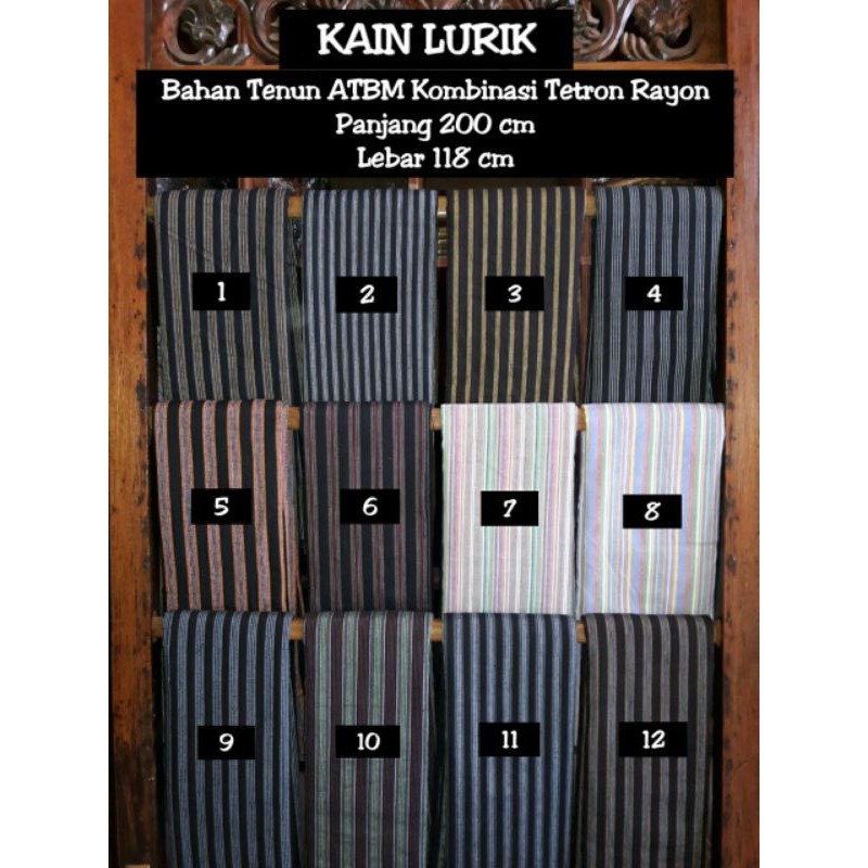 Kain lurik bahan tenun ATBM.panjang 200 lebar 118.batik Pekalongan