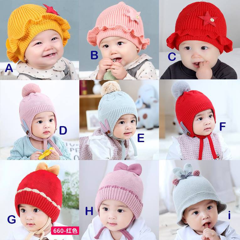 Topi Kupluk Knitted Baby