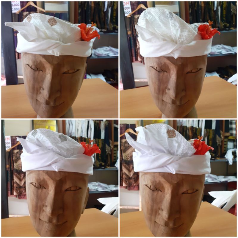 UDENG PUTIH SIBAK SEMI SONGKET KOMBINASI GOLD SILVER