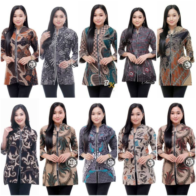 ATASANBATIK WANITA BAJUBATIK WANITA BLOUSEBATIK WANITA MODERN modis best seller terlaris murahmeriah