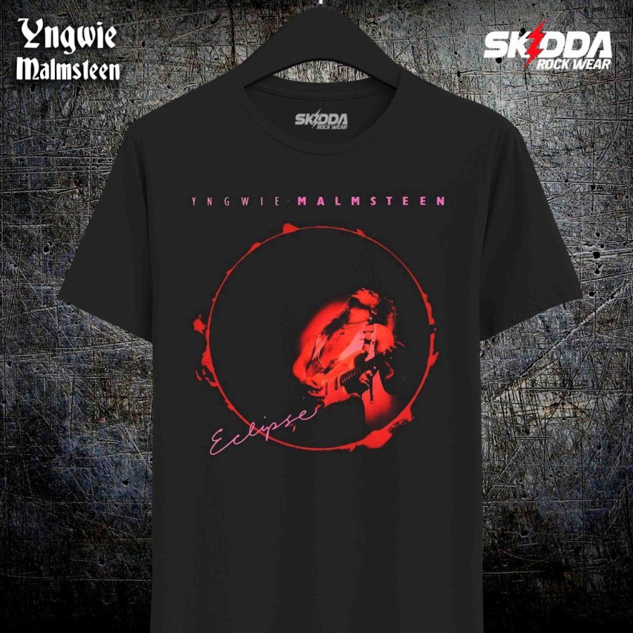T Shirt Kaos Band Rock YNGWIE MALMSTEEN - Eclipse - Premium Black NSA
