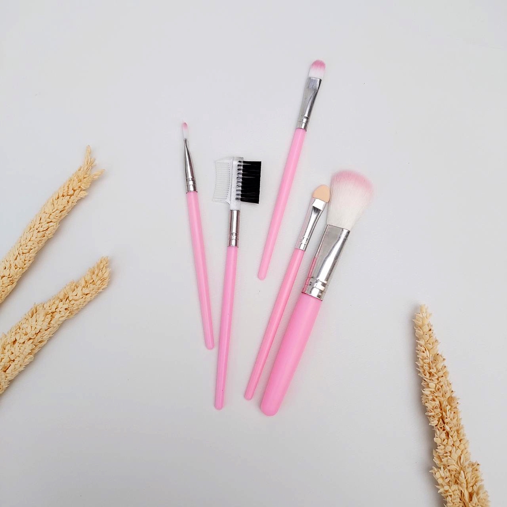 Brush Make Up set isi 5pcs dan 10pcs Ukuran Travel Size