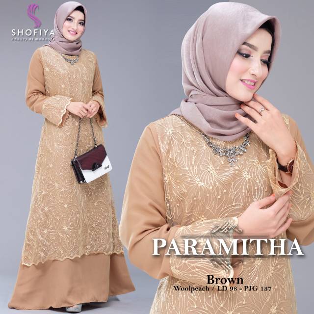 GAMIS MAXI PESTA MEWAH TULE PARAMITHA ORI SHOFIYA